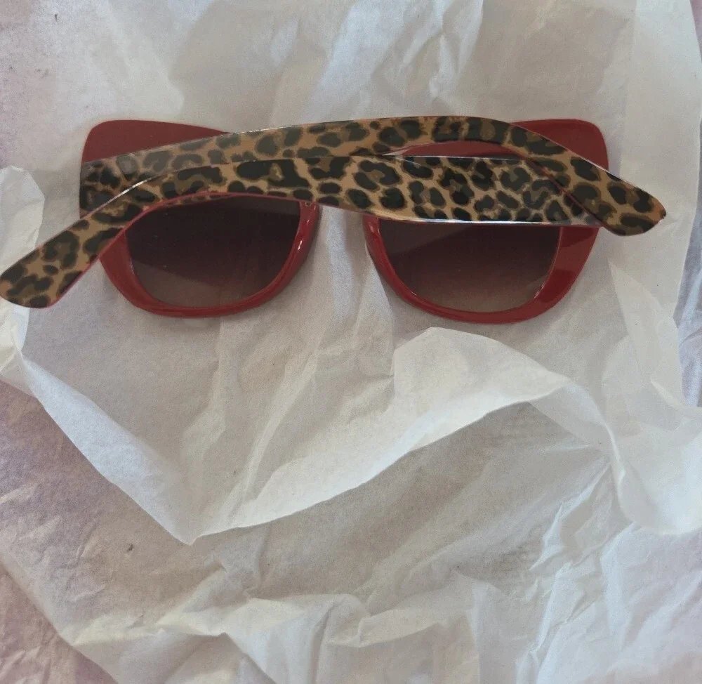 Leopard Print Cat Eye Women's Sunglasses